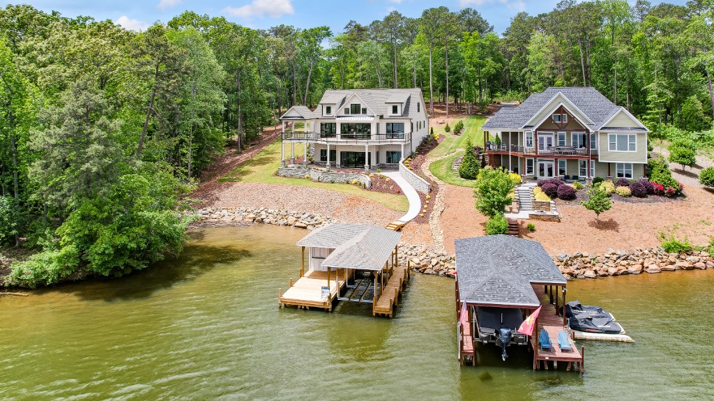 Aerial — waterfront properties